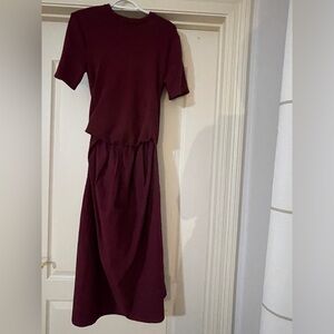 ZARA- Burgandy Maxi Dress.